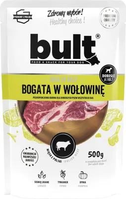 Zdjęcie produktu dla BULT Mielonka z wołowiną dla psa 500g saszetka