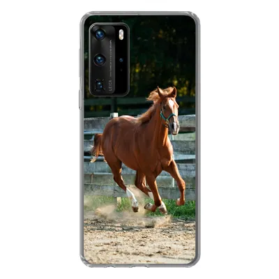 Produktbild von MuchoWow® Handyhülle Schutzhülle Hülle für Huawei P40 Pro Pferd - Licht - Sand Silikon Softcase Handy Hülle - Schutz