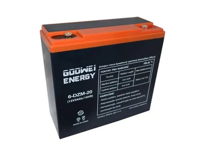 Obrázek produktu pro Trakční olověná baterie 12V 24Ah GOOWEI ENERGY 6-DZM-20 Pb