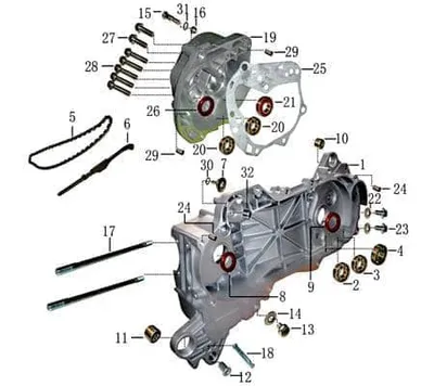 Produktbild von Distanzhülse 8x6x14mm Rex RS450 Distanz-Hülse 50ccm 4Takt Motorroller.de Distanzbuchse Passhülse Passbuchse Abstandshülse Abstandsbuchse 50ccm-4Takt