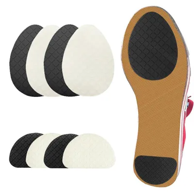 Produktbild von Rutschfeste Schuhpolster, selbstklebende Schuhsohlenschoner, Fersenpolster für Schuhe, Anti-Rutsch-Griffe für Damen und Herren (Schwarz, 2 Paar; Transparent, 2 Paar)