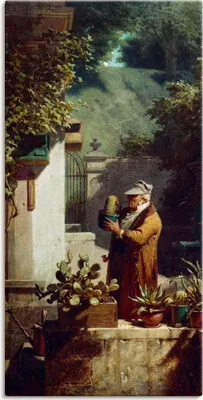 Produktbild von ARTland Leinwandbild Der Kaktusfreund. Vor 1858 Größe: 50x100 cm