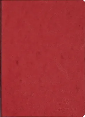 Produktbild von Clairefontaine 5x Notizbuch AgeBag A4 Leinen blanko 96 Blatt - Rot 791402C