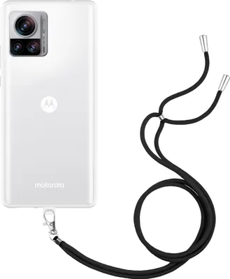 Image de Cazy Coque avec Cordon compatible avec Motorola Edge 30 Ultra Coque avec Cordon - Coque Flexible - Transparant