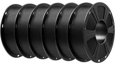 Produktbild von GEEETECH PETG Filament,Schwarz 6x1kg für 3d Drucker