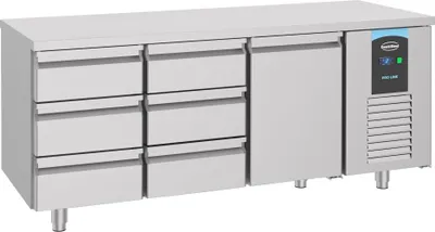 Produktbild von Combisteel Kühltisch mit 1 Türe und 6 Schubladen aus Edelstahl 1865x700x850mm