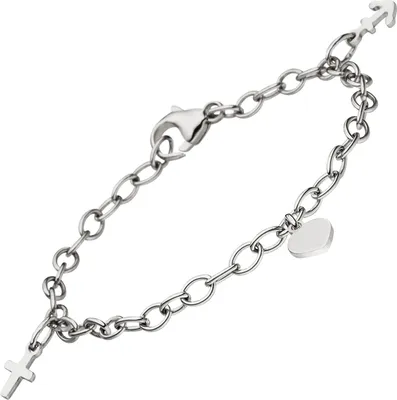 Produktbild von JOBO Armband Glaube Liebe Hoffnung 925 Sterling Silber 16 cm Silberarmband