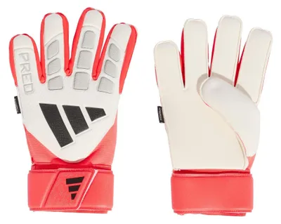 Zdjęcie produktu dla Adidas - Rękawice bramkarskie "Predator Match Fingersave" uniseks, dla mężczyzn i kobiet, model GT51805 (10) (biały/czerwony)