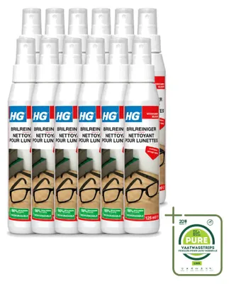 Immagine prodotto di 12 flaconi di detergente per occhiali HG per una visione nitida - 125 ml - Confezione grande - 12 pezzi