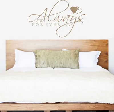 Produktbild von Wandtattoo - Wandaufkleber - Wandtattoo "Always and Forever" - 90cm x 58cm braun - Dekoration Küche Wohnzimmer Wand