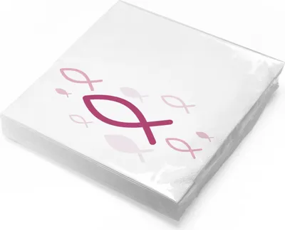 Produktbild von itenga Servietten Fisch Pink 30 x 30 cm 3-lagig 20 Stück