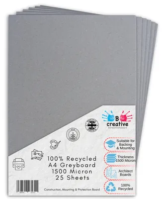 A4 Graupappe 25 Blatt, 1,5 mm dick, Modellbau, Präsentation