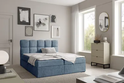 Produktbild von YOURHOUSE24 Boxspringbett s, Doppelbett mit Bonell-Matratze + Topper (Farbe: Coral 10, Größe: 160x200 cm)