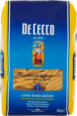 Produktbild von 10x Pasta De Cecco 100% Italienisch Penne Piccole Rigate n. 177 Nudeln 500g
