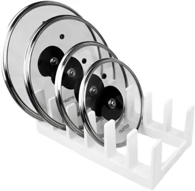 Immagine prodotto di Unyqoos ®: un organizer da cucina salvaspazio per coperchi e pentole, un supporto versatile per un  perfetto