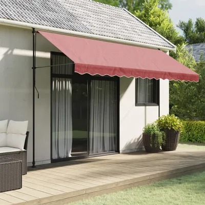 Zdjęcie produktu dla Maison Exclusive - Markiza ręczna, kolor burgundowy, szerokość 400 cm