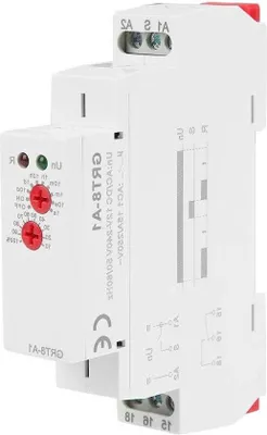 Obrázok produktu pre Relé na lištu DIN, AC/DC 12–240 V, s indikáciou poruchy napájania.