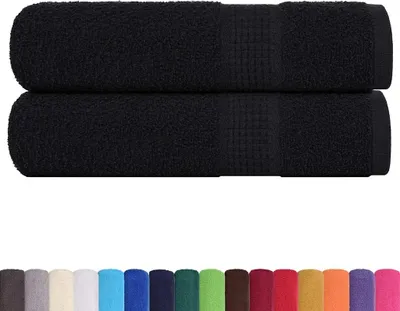 Obrázok produktu pre vidaXL uteráky FROGN 2 ks čierne 50x100 cm 360 g/m²