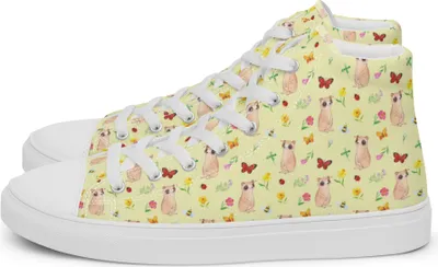 Produktbild von Mr. & Mrs. Panda Sportschuhe Damen Erdmännchen Größe 38 1/2 - Gelb - Geschenk, Stoffschuhe, Traveling, Spruch, Afrika, Stoffsneaker, Sneaker, Halbschuhe, Reisen, High-Top