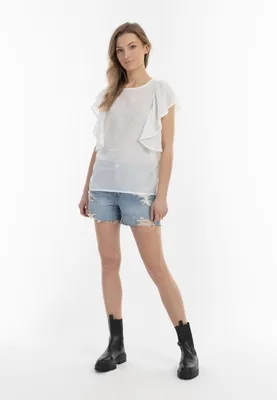 Image de Chemisier pour femme SAPORTA - blanc cassé, taille L