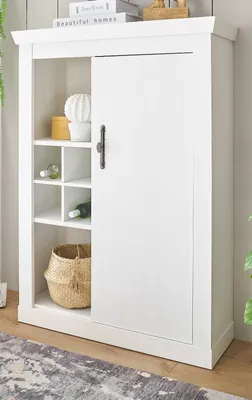 Produktbild von Kommode "Fiastra" weiß Pinie Landhaus Highboard 105 x 146 cm, Soft-Close
