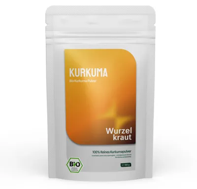 Produktbild von Kurkumapulver 100g - gemahlen für Curry & Goldene Milch - Wurzelkraut