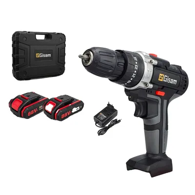 Zdjęcie produktu dla akumulatorowa wiertarko-wkrętarka 21 V, moment obrotowy 25 Nm, podwójna regulacja prędkości, plastikowe pudełko na 2 akumulatory