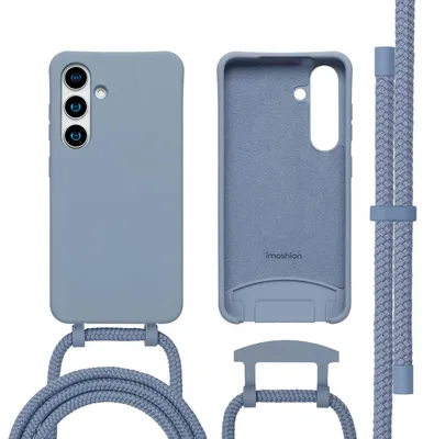 Immagine prodotto di imoshion Cover posteriore colorata con catena rimovibile per cellulare e MagSafe Samsung Galaxy S25 / S24 - Ash Blue