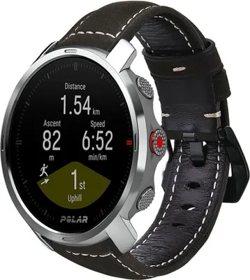 Produktbild von Strap-it Polar Grit X Lederarmband (Schwarz)