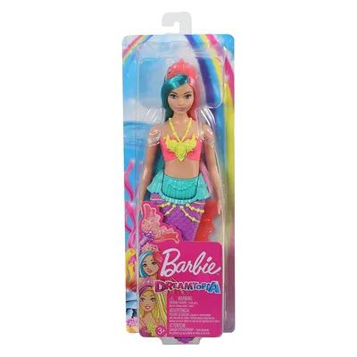 Immagine prodotto di Barbie Dreamtopia, bambola sirena (capelli turchesi e rosa), bambola da travestimento