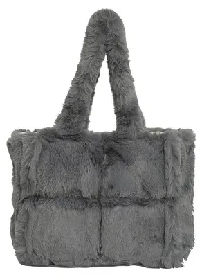 Productafbeelding van Dames Pluche Shopper Tote Handtas met Grote Capaciteit