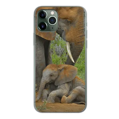 Produktbild von MuchoWow® Handyhülle Schutzhülle Hülle für iPhone 11 Pro Elefant - Tiere - Sand - Natur Silikon Softcase Handy Hülle - Handy