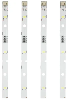 4er-Set LED-Kühlschrankleuchten, 16 cm, kaltweiß, DC12V, 2W