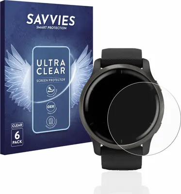 Produktbild von 6x Für Garmin Venu 2 Schutzfolie Savvies Displayschutz Display Schutz Folie Klar Transparent