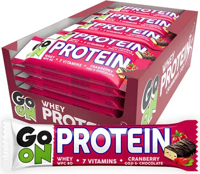Produktbild von GO On Nutrition Protein Bar 20%-24 Riegel a 50 g Cranberry