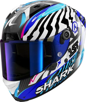 Produktbild von Shark Aeron Speed Fancy Carbon Helm, weiß/blau, M (57/58)