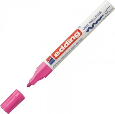 Produktbild von Glanzlack-Marker edding 750 2-4mm rosa Packung mit 10 Stück