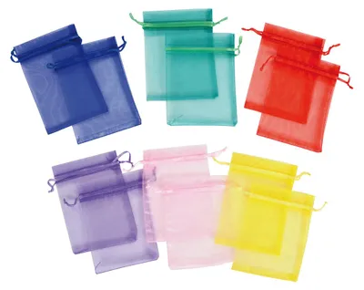 Produktbild von EDUPLAY 130297 Bunte Organzabeutel, mehrfarbig, 12-teilig (1 Set)