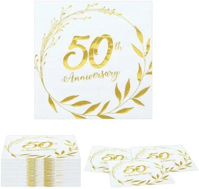 Produktbild von Goldene Servietten - 16 Stücke - Papier - Hochzeit - Geburtstag - Party - Dekoration