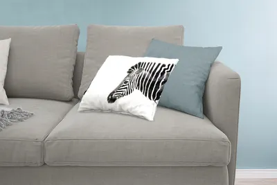 Produktbild von MuchoWow® Zierkissen Sofakissen Wohnzimmer Dekokissen 60x40 cm Zebra - Tiere - Weiß - Kopfkissen - Polster mit Foto