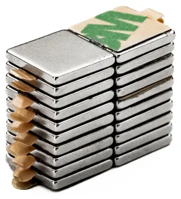 Neodym-Magnete 10x10x1,5 mm, 0,94 kg Haftkraft, 20 Stück