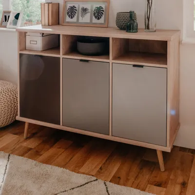 Produktbild von Kommode Sideboard Epik | Elegance Endgrain / Graustufen