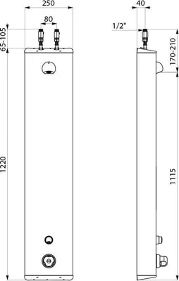 Productafbeelding van Delabie DU-Elem.SECURITHERM Thermostatische aansluiting, expansieverbinding, 30 seconden.