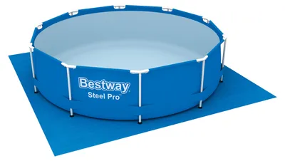 Obrázok produktu pre Bestway 58001 / 24, Podložka, Modrá, Polyetylen, Nadzemný bazén, Nafukovací bazén, Štvorec, Fits 3.05m (10') Fast Set Pools and 3.05m (10') Steel Pro Max Pools and 3.05m (10') Steel Pro...