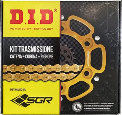 Image de Kit de transmission DID 118 maillons chaîne en or p530 pignon en acier 47 ahnrad 15