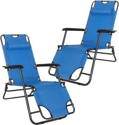 Image de SPRINGOS Bain de soleil appui-tête chaise longue étroite repose-pieds chaise longue de jardin en métal pliable chaise longue de loisirs capacité de charge jusqu'à 120 kg