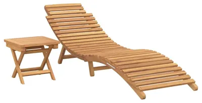 Obrázok produktu pre Ležadlo vidaXL, 2 ks, hnedé, 198 x 55 x 58,5 cm, masívne teakové drevo