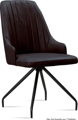 Produktbild von Esszimmerstuhl (2er-Set) Dilara 52x91x60 Schwarz/Espresso