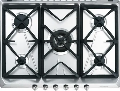 Immagine prodotto di Smeg SRV576GH5 piano cottura Acciaio inox Da incasso 70 cm Gas 5 Fornello(i)  Italy Venduto come Grado B 8017709112998