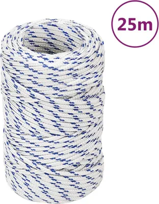 Zdjęcie produktu dla vidaXL Lina jachtowa biała 2 mm 25 m polipropylenowa